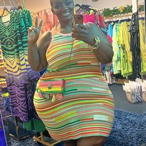 Torrid Multicolor Striped Mini Dress